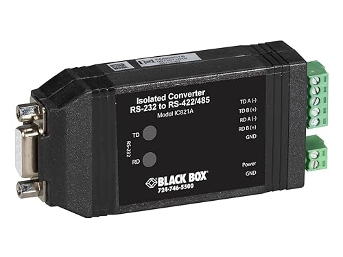 Black Box Universal RS-232 to RS-422/485 Converter - 1 x DB-9 RS-232, 1 x Terminal Block - External