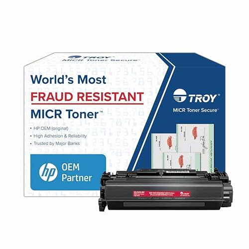 Troy 02-81676-001 M501/M506/M527 MICR Toner Secure High Yield Cartridge (Coordinating HP Part Number: HP-CF287X), Black