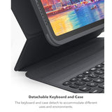 ZAGG Pro Keys Detachable Case and Wireless Keyboard for iPad Air 10.9 (Gen 4, Gen 5), iPad Air 11 (M2) - Multi-Device Bluetooth Pairing, Backlit Laptop-Style Keys, Apple Pencil Holder, Black