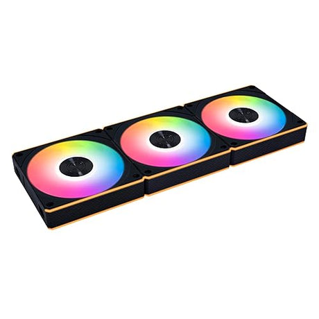 Lian Li UNI Fan CL120 ARGB 120mm PWM Fans - Triple Pack (Reverse Blade) - 2.4 GHz Wireless Signal RGB & PC Case Fans Control - Daisy-Chain - Controller Included and Required - Black (12RCL1W3B) 120 Reverse Triple Black