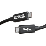 Plugable Windows Transfer Cable 6.6ft (2m), Thunderbolt 10Gbps, Bundled with Bravura Software for Windows PC to PC Migration - Unlimited Uses. Works Between Thunderbolt 3/4, USB4 PCs