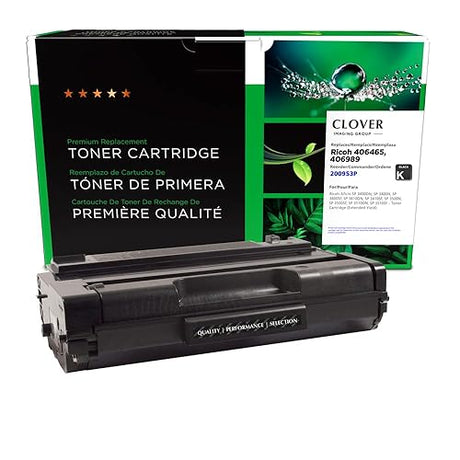 Clover Remanufactured Toner Cartridge Replacement for Ricoh 406465/406989 | Black | Extended Yield