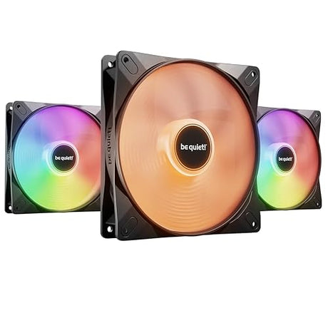 be quiet! Light Wings LX 140mm PWM PC Case Fan | Black | Triple-Pack | BL127 140mm 3-Pack Black