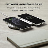 Belkin Quick Charge Dual Wireless Charging Pad - 10W Qi-Certified Charger Pad for iPhone, Samsung, Apple Airpods & More - Charge While Listening to Music, Streaming Videos, & Video Calls - White white 10W Dual Pad Charger Pad