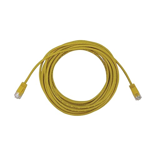 Tripp Lite Cat6a 10G Ethernet Cable, Snagless Molded Slim UTP Network Patch Cable (RJ45 M/M), Yellow, 20 Feet / 0.6 Meters, Manufacturer's Warranty (N261-S20-YW)