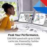 Toshiba X300 PRO 6TB High Workload Performance for Creative Professionals 3.5-Inch Internal Hard Drive – Up to 300 TB/Year Workload Rate CMR SATA 6 GB/s 7200 RPM 512 MB Cache - HDWR760XZSTB