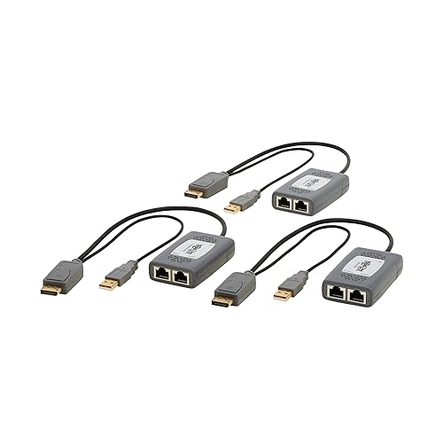 Tripp Lite Long-Distance DisplayPort Over Cat6 Extender Kit, 4K @ 60Hz, 2-Ports, Extend up to 230 Feet / 70 Meters, Daisy-Chain up to 920ft / 280M, TAA Compliant, 1-Year Warranty (B127U-002-PDPD2)