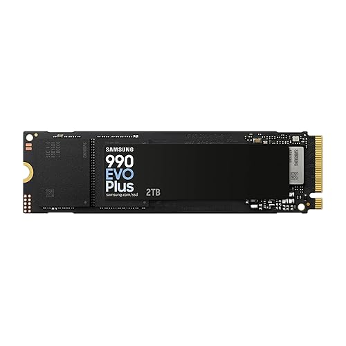 Samsung 990 EVO Plus - 2TB PCIe Gen4. X4 / Gen5. X2 NVMe 2.0 - M.2 Internal SSD, Speed Up to 7,250MB/s, Upgrade Storage for PC/Laptops, HMB Technology and Intelligent Turbowrite (MZ-V9S2T0B/AM)