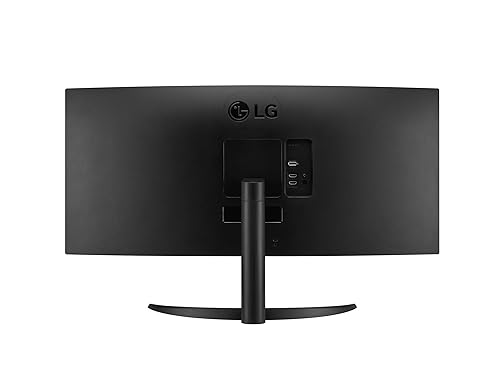 LG 34 UltraWide™ 1800R Curved Monitor with WQHD (3440 x 1440) HDR10 100Hz Refresh Rate USB Type-C Reader Mode Flicker Safe Dynamic Action Sync Height Adjustable 34WR55QK-B, Black