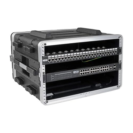 TRIPP LITE 6U ABS Server Rack Equipment Case, Flight Case Shipping Transportation, Black (SRCASE6U)