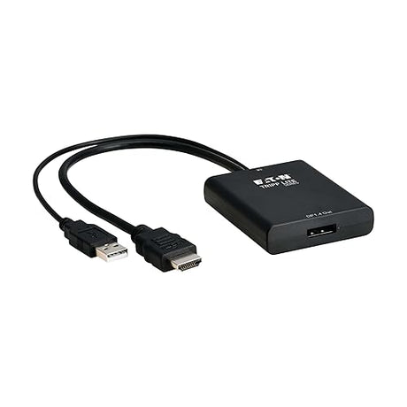 Tripp Lite 8K Male-to-Female HDMI to DisplayPort Adapter Video Converter, Active Converter, 8K@30Hz, 1-Foot Cable, 7.1 Channel Audio, No Software Needed, 3-Year Warranty (P130-06N-DP-8K)