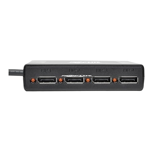 Tripp Lite B156-004-V2 4-Port DisplayPort Multi Stream Transport MST Hub, DP 1.2 to DP, UHD 4Kx2K