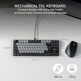 Cherry KC 500 MX LP Mechanical Low Profile Keyboard | Slim Design | White Lighting | PBT Key caps New MX LP 2.0 Switches (Black, TKL)