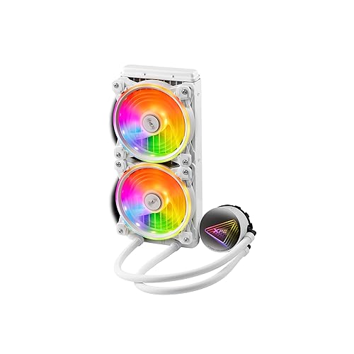 XPG Levante X 240 White All-in-One ARGB CPU Liquid Cooler - 4.72 Maximum Fan Diameter -2000 RPM - Fluid Dynamic Bearing - 4-Pin PWM(LEVANTEX240-BKCWW)