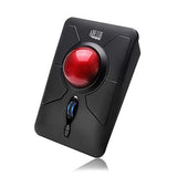 Adesso T50 Wireless Ergonomic Finger Trackball Mouse, 50.8mm Index Finger Trackball, Programmable 7 Button Design, 5 Adjustable DPI Switch, for Left and Right Hand, Compatible with PC, Laptop - Black