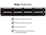 Monoprice Patch Panel (568A/B Compatible) Cat6 2U 48