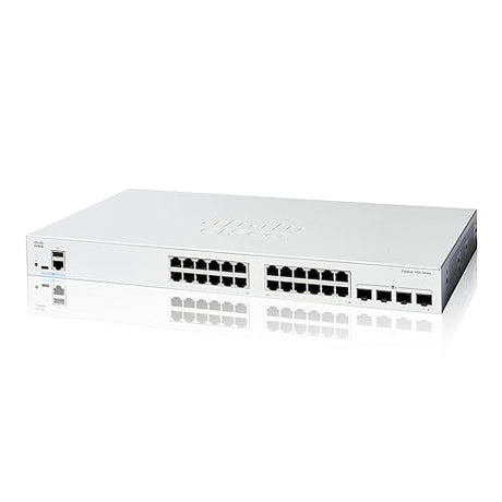 Cisco Catalyst 1200-24T-4X Smart Switch, 24 Port GE, 4x10GE SFP+, Limited Lifetime Protection (C1200-24T-4X)