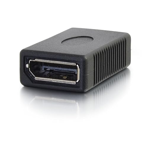 C2G 18411 DisplayPort F/F Coupler, Black Female to Female Coupler