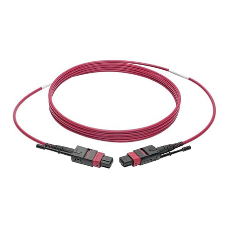 Tripp Lite 3M MTP MPO Multimode Patch Fiber Optic Cable 12 Fiber 40/100Gb OM4 50/125 CMP Magenta 9.8ft (N845-03M-12-MG)