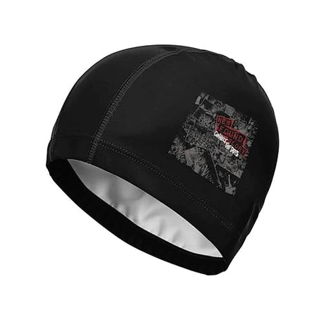 Adult Teens Women Durable New Found Glory Breathable Elastic Quick Drying Music Band Fans Sea Cool Swim Cap