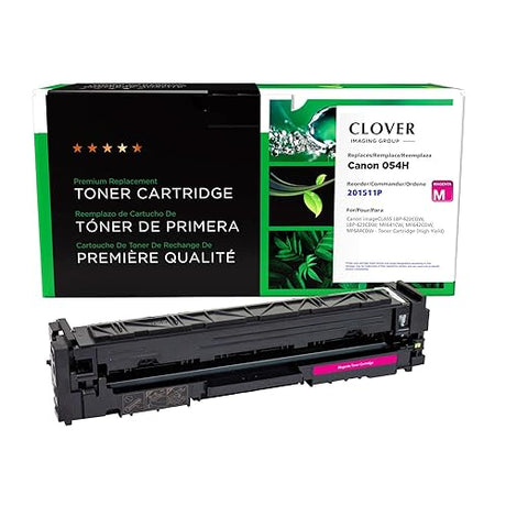 Clover Remanufactured High Yield Toner Cartridge Replacement for Canon 054H (3026C001) | Magenta