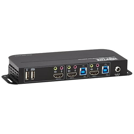 Tripp Lite 2 Port HDMI USB KVM Switch, Dual Port HDMI USB KVM Switch, 4K 60 Hz, HDR, HDCP 2.2, USB 3.0 Cables, Black (B005-HUA2-K)