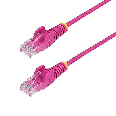 StarTech.com 5ft Pink Slim CAT6 Ethernet Cable, Snagless RJ45, LSZH, 28AWG Pure Bare Copper, Slim Network Patch Cable/Cord
