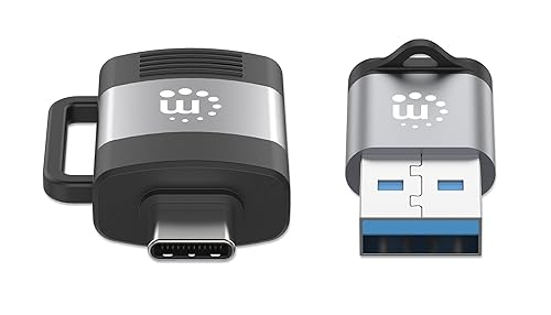Manhattan 2 Piece Set: USB-C to USB-A Adapter & USB-A to USB-C Adapter