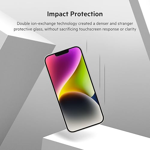 Belkin iPhone 13 and iPhone 13 Pro Screen Protector UltraGlass, AntiMicrobial-Treated, Easy Application Bubble Free with Included Guide Tray