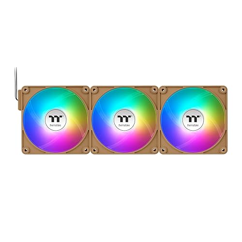 Thermaltake CT120 EX ARGB Sync PC Cooling Fan 3 Pack, PWM 500~2000 RPM, 5V Motherboard Sync, 16.8 Million Colors 9 LEDs, MagForce 2.0 Connectors, Hydraulic Bearing, Gravel Sand, CL-F216-PL12GS-A