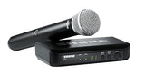 Shure BLX24/PG58 UHF Wireless Microphone System - Perfect for Church, Karaoke, Vocals - 14-Hour Battery Life, 100m Range | Includes PG58 Handheld Vocal Mic, Single Channel Receiver | J11 Band Full System J11 Band (596-616 MHz)