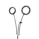 Supersonic SC-2710SR Double 8-inch Selfie Ring Light, 3 Color Lighting Modes, 32 RGB Modes, 10 Brightness Levels, 360° Rotatable Phone Holder, USB Powered, in Line Controller and Retractable Tripod