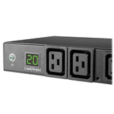 TRIPP LITE PDU Metered 8 C13 2 C19 3.2/3.8kW 208/240V L6-20P 6ft Cord 1URM (PDUMH20HVL66), Black