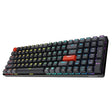 Adesso EasyTouch 1200 Wired/Wireless/Bluetooth Mechanical Keyboard, RGB Illuminated, Multi-OS, QMK/VIA Customizable, Hot Swappable, Red Switch, Copilot AI Hotkey, USB-C, 4000mAh Battery