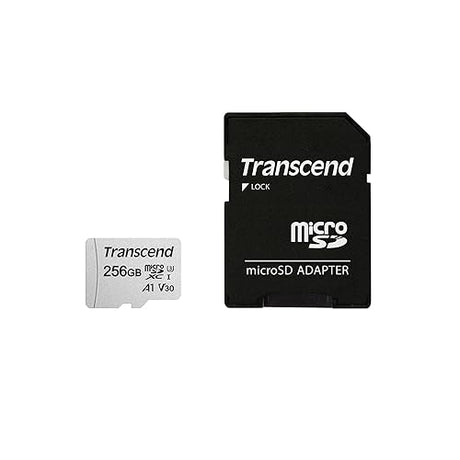 Transcend 256GB MicroSDXC/SDHC 300S Memory Card TS256GUSD300S (TS256GUSD300S-A), Black
