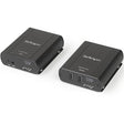 StarTech.com 2 Port USB 2.0 Extender Hub Over Cat5e/Cat6 Cable (RJ45) - 330ft/100m Industrial Metal USB Extender Adapter Kit w/ESD Protection - Externally Powered - 480 Mbps (USB2002EXT2NA)