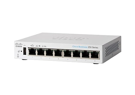 Cisco Systems Business CBS250-8T-D Smart Switch | 8 Port GE | Desktop | Limited Lifetime Hardware Warranty (CBS250-8T-D-NA) 8-port GE / PoE input / Desktop