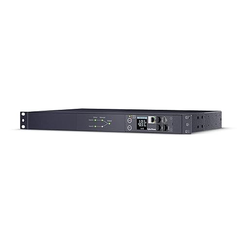 CyberPower PDU44006 Switched ATS PDU, 200-240V, 20A (Derated to 16A), 10 Outlets, 1U Rackmount