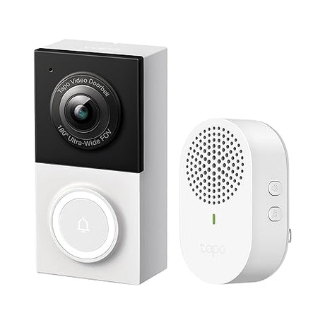 Tapo TP-Link Smart Video Doorbell Camera Wired, 2K 5MP, Color Night Vision, 180° Ultra-Wide FOV, 2-Way Audio, Free AI Detection, Cloud & SD Card Storage, Works w/Alexa & Google Home, D130 Wired Only, 2K 5MP, 180° Ultra-Wide FOV