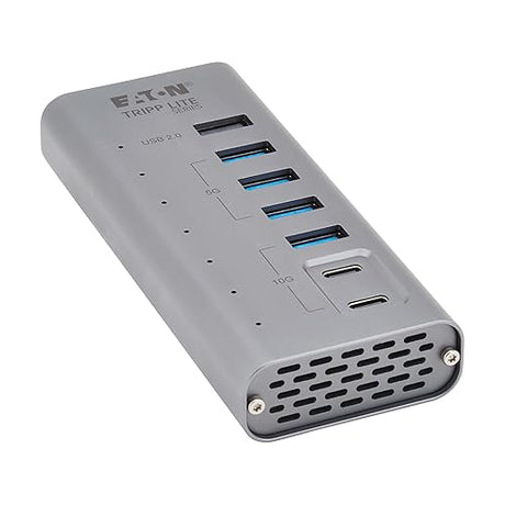 Tripp Lite Series 7-Port USB-C Hub - USB 3.2 Gen 1 and USB 3.2 Gen 2, 5 USB-A and 2 USB-C Ports, Gray (U360-007-5A2C)