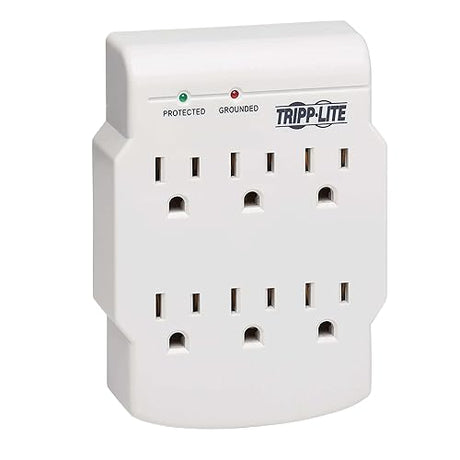 Tripp Lite SK6-0 Surge Protector Wallmount Direct Plug in 120V 6 Outlet 540 Joule White