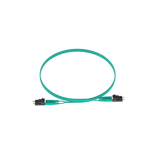 Panduit Opti-Core OM4 Multi-Mode Fiber Optic Patch Cord, 2 Fiber, 50 um Core, LC Duplex, 15 m, OFNR Rated