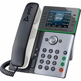 Poly Edge E350 IP Phone - Corded - Corded/Cordless - Wi-Fi, Bluetooth - Desktop, Wall Mountable - Black - VoIP - IEEE 802.11a/b/g/n/ac - 2 x Network (RJ-45) - PoE Ports