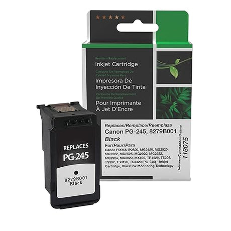 Clover Remanufactured Ink Cartridge Replacement for Canon PG-245 (8279B001) | Black