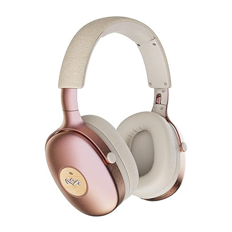 House of Marley Positive Vibration XL ANC: Noise Cancelling Over-Ear Headphones with Microphone, Wireless Bluetooth Connectivity, and 26 Hours of Playtim, Copper