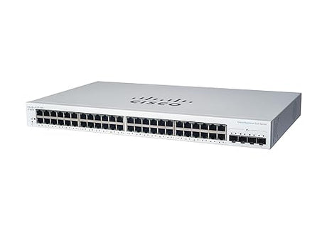 Cisco Business CBS220-48FP-4X Smart Switch | 48 Port GE | Full PoE | 4x10G SFP+ | 3-Year Limited Hardware Warranty (CBS220-48FP-4X-NA) 48-port GE / PoE+ / 740W / 4 x 10G uplinks