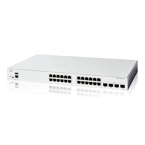 Cisco Catalyst 1200-24T-4G Smart Switch, 24 Port GE, 4x1GE SFP, Limited Lifetime Protection (C1200-24T-4G)