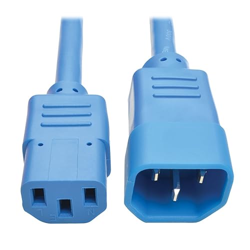 Tripp Lite 2ft Pwr Extension Cord 18 Awg 10a C14 To C13 Blue Computer Cable