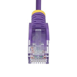 StarTech.com 5ft Purple Slim CAT6 Ethernet Cable, Snagless RJ45, LSZH, 28AWG Pure Bare Copper, Slim Network Patch Cable/Cord