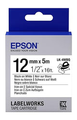 Epson Label Works Labels Iron-On - Black & White - 12MM